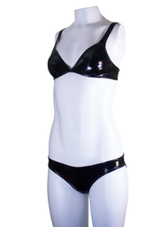 Faux Patent Leather Bikini Brief - Deborah Marquit
