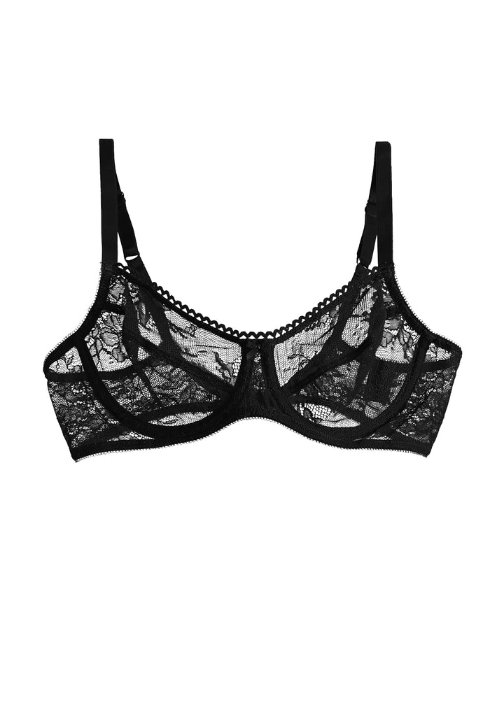 French Ballet Underwired Bra in Black and Brights