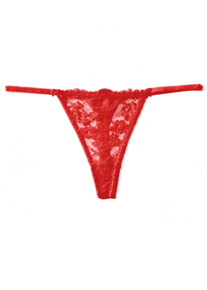 Poppy Flowers G-string in Cherry Red