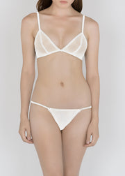 Sheer French Tulle G-string in Pastel Hues
