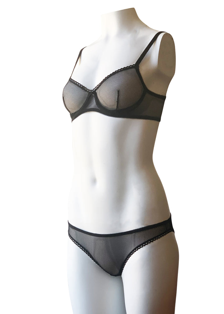 Reggiseno a balconcino a rete 