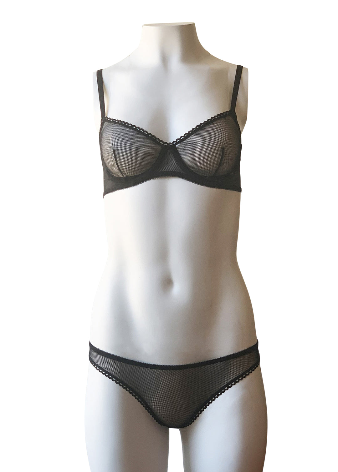 Reggiseno a balconcino a rete 