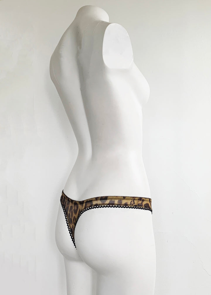 Leopard Print Thong