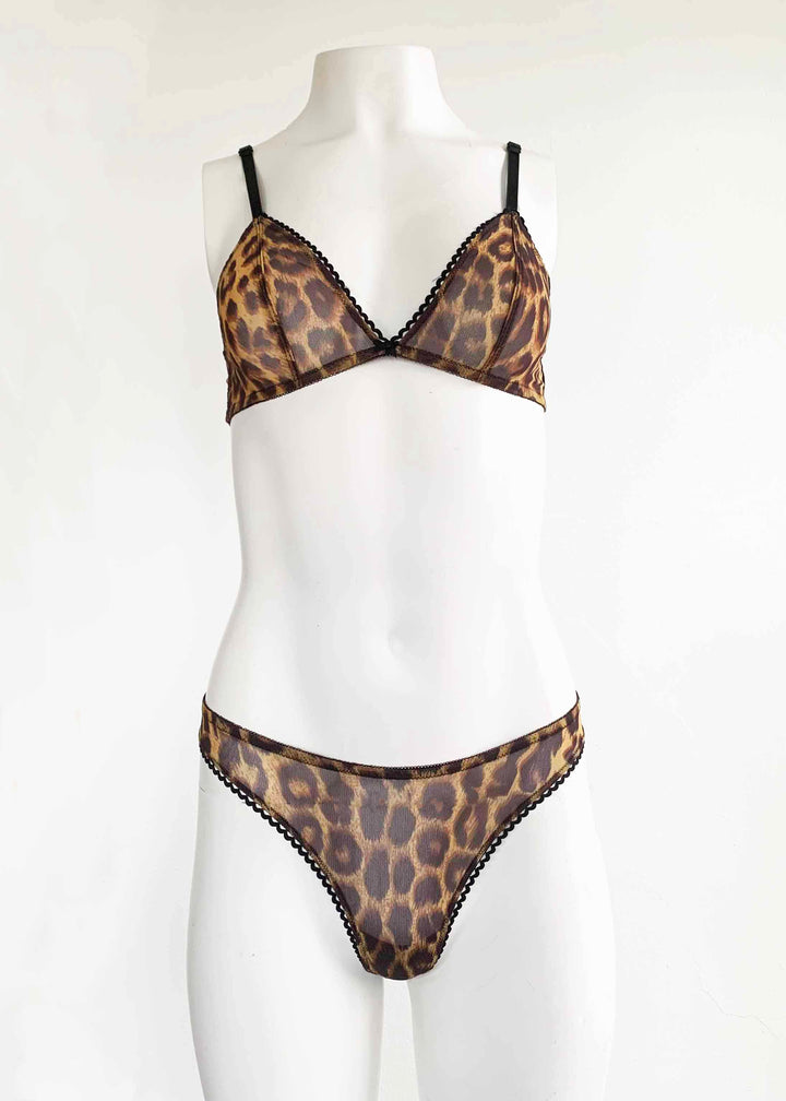 Leopard Print Thong