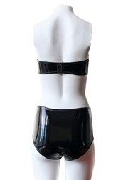 Faux Patent Leather High-Rise Brief