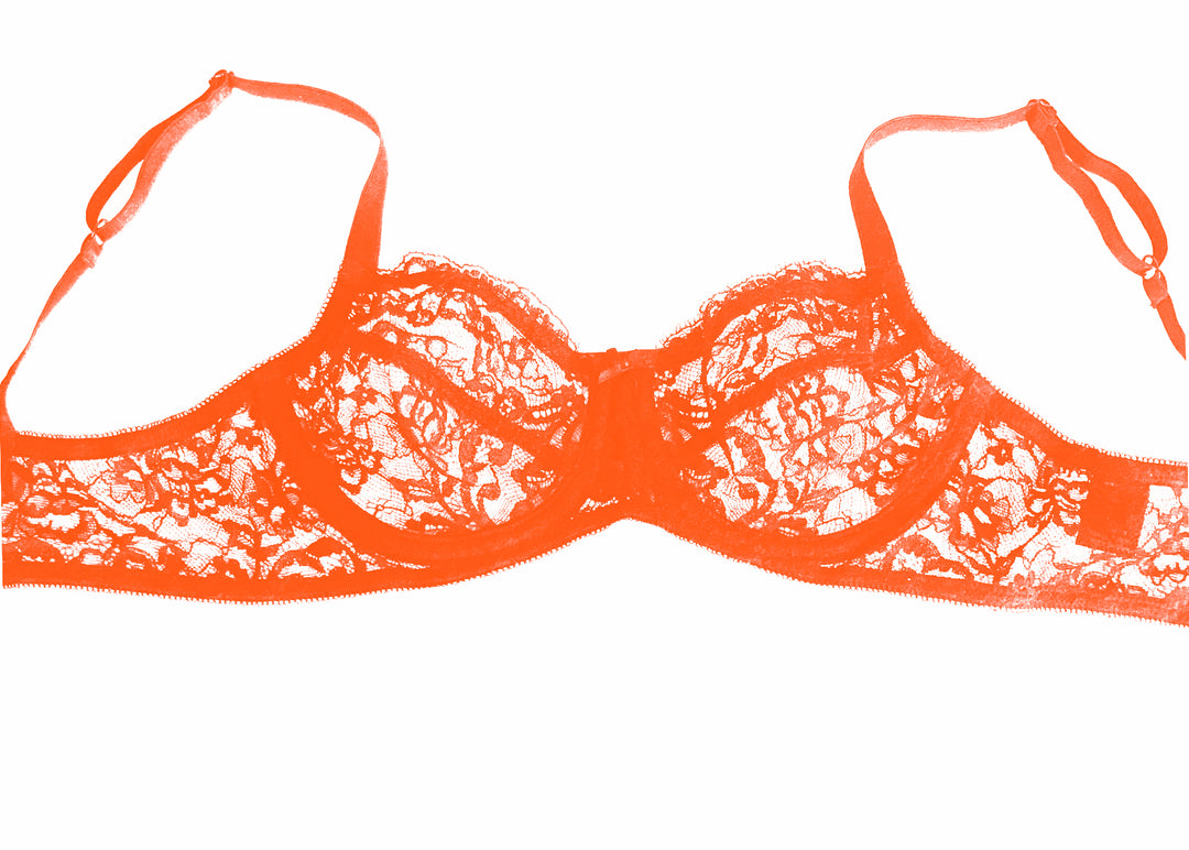 Sophie French Lace Underwired Bra in Black & Brights