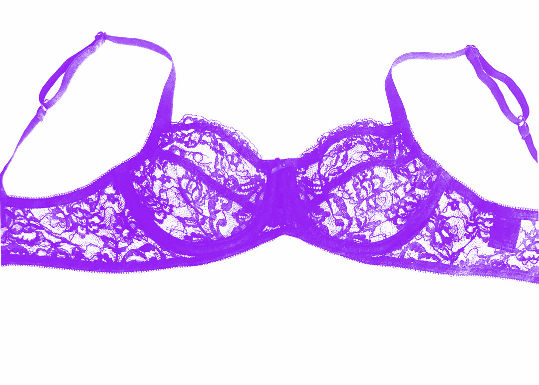 Sophie French Lace Underwired Bra in Black & Brights
