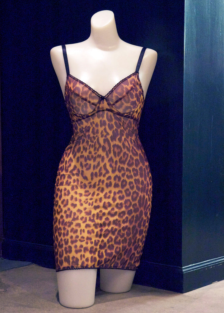 Leopard Print Slip Dress