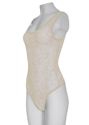  Ballet Lace Bodysuit in White and Pastels - Deborah Marquit- Deborah Marquit