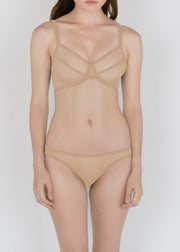Sheer French Tulle Bikini Brief in Pastel Hues - DEBORAH MARQUIT