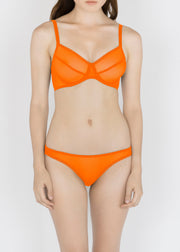 Sheer French Tulle Bikini Brief in Autumn Colors - DEBORAH MARQUIT
