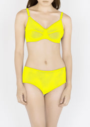 Sheer French Tulle Full Brief in Fluorescent Colors - DEBORAH MARQUIT