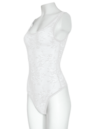  Ballet Lace Bodysuit in White and Pastels - Deborah Marquit - Deborah Marquit